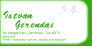 istvan gerendai business card